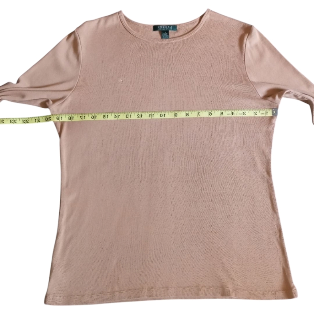 Ralph Lauren Women's Tan Long Sleeve Top - Picture 8 of 9
